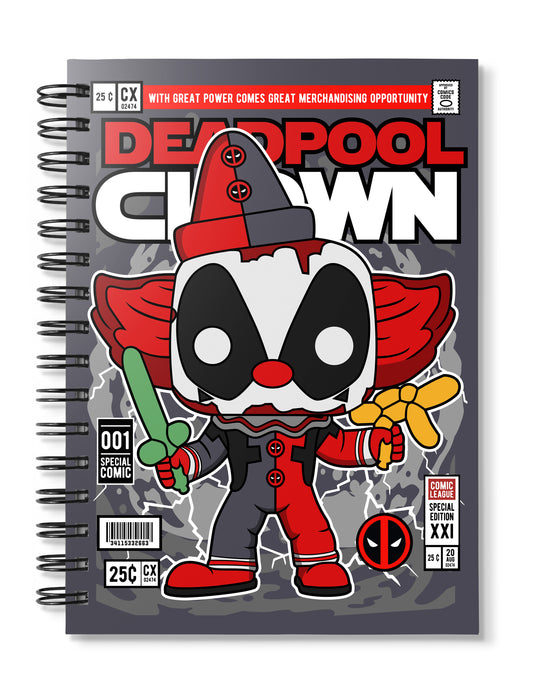 Deadpool Clown pop Art Notebook