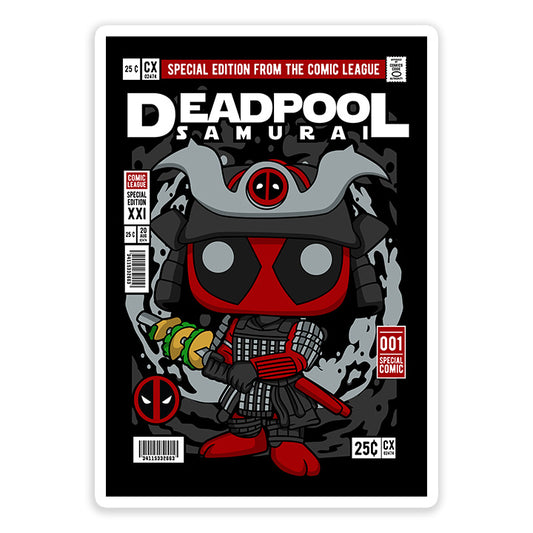 Deadpool Samurai pop Art Sticker