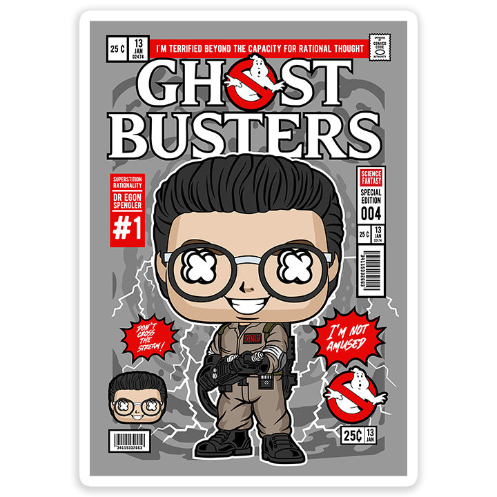 Dr Egon Spengler Ghostbusters pop Art Sticker