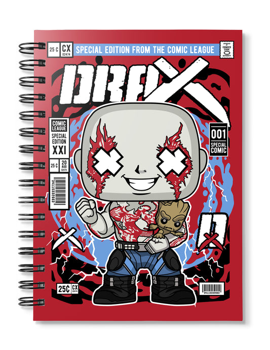 Drax With Groot Guardians of The Galaxy pop Art Notebook