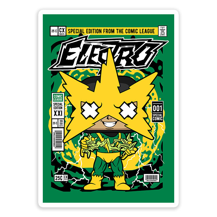 Electro pop Art Sticker