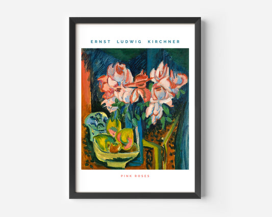 Ernst Ludwig Kirchner pink rose Poster