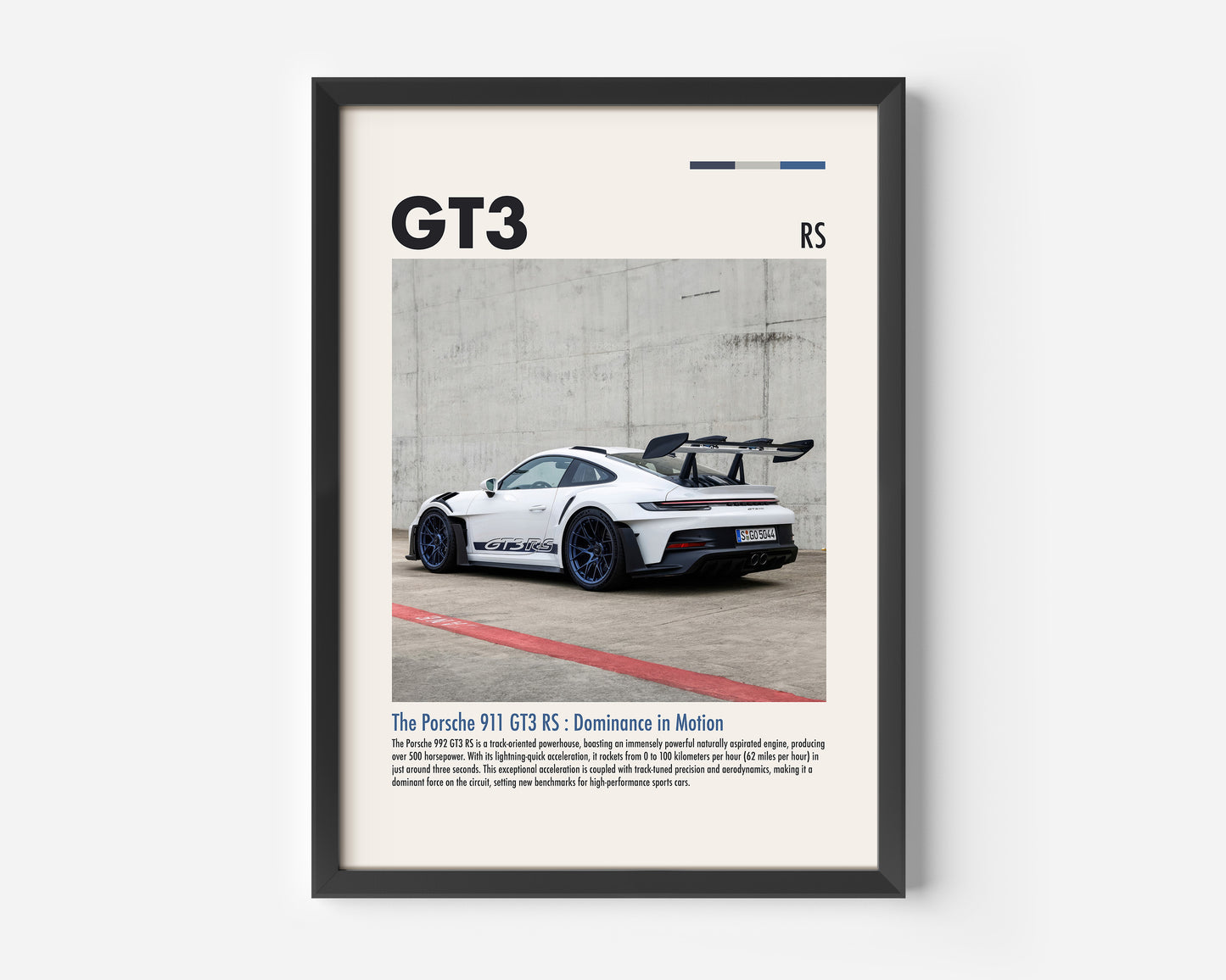 Porsche 911 GT3 RS back Poster