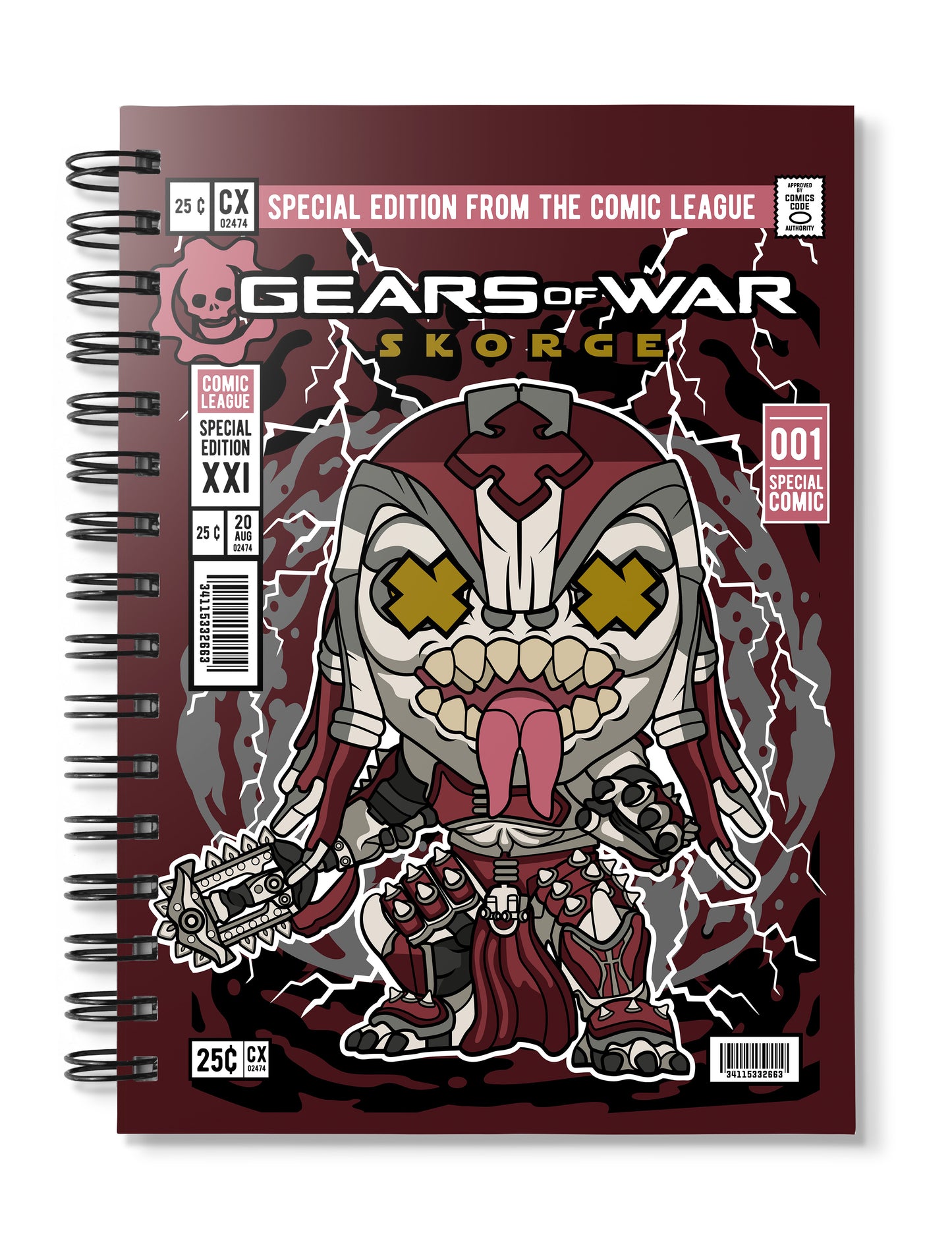 Skorge Gears of War pop Art Notebook