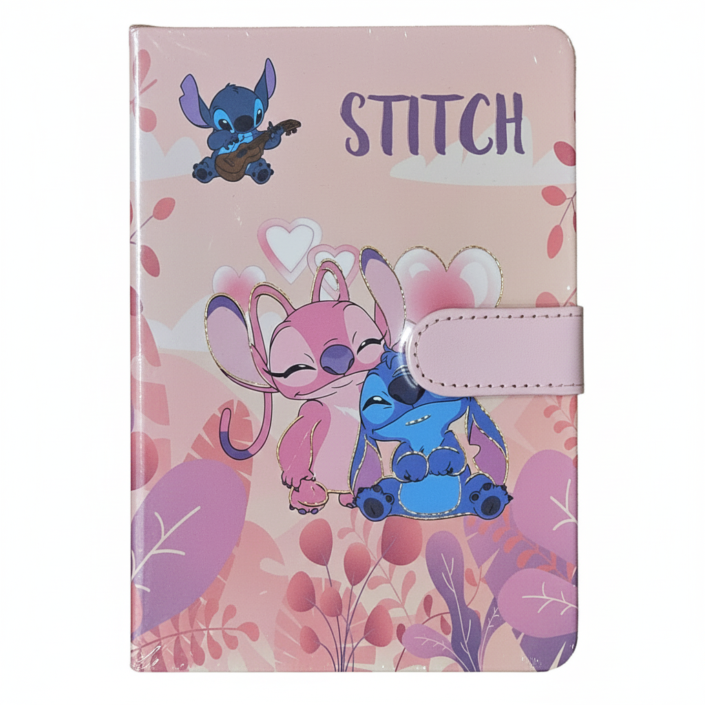 Stitch & Angel Magnetic Lock Notebook