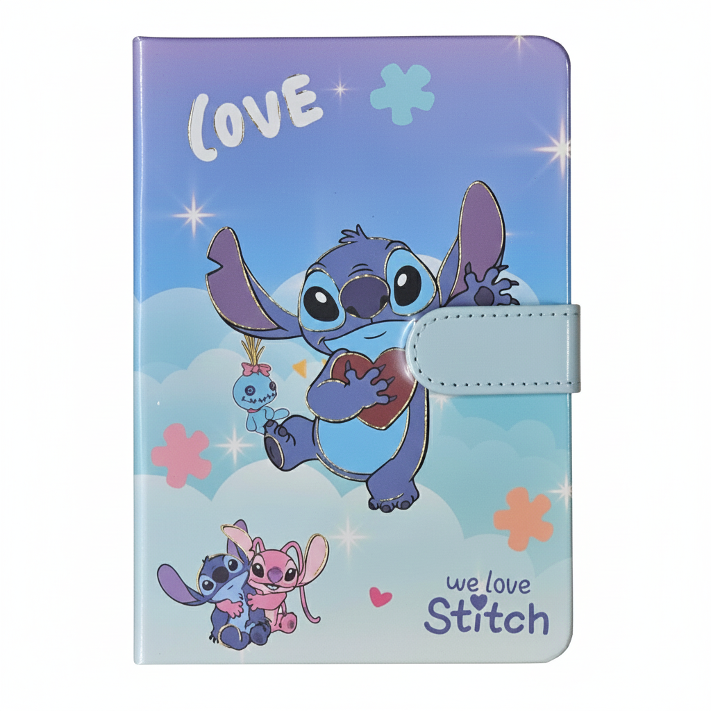 We Love Stitch Magnetic Lock Notebook