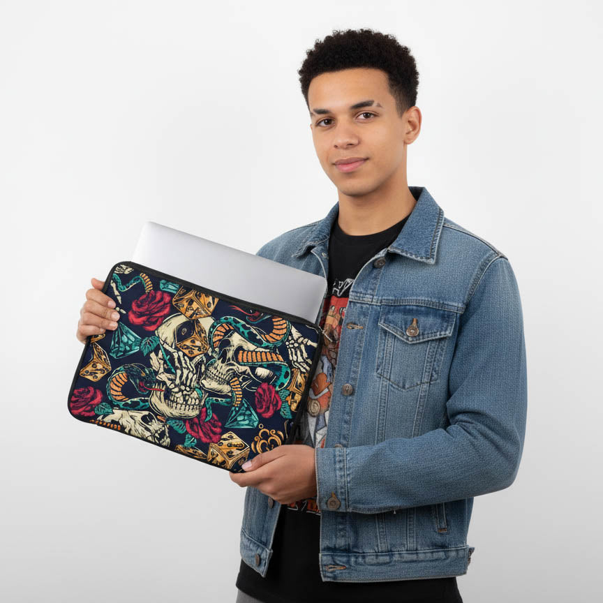 Skull Blossom Laptop Sleeve