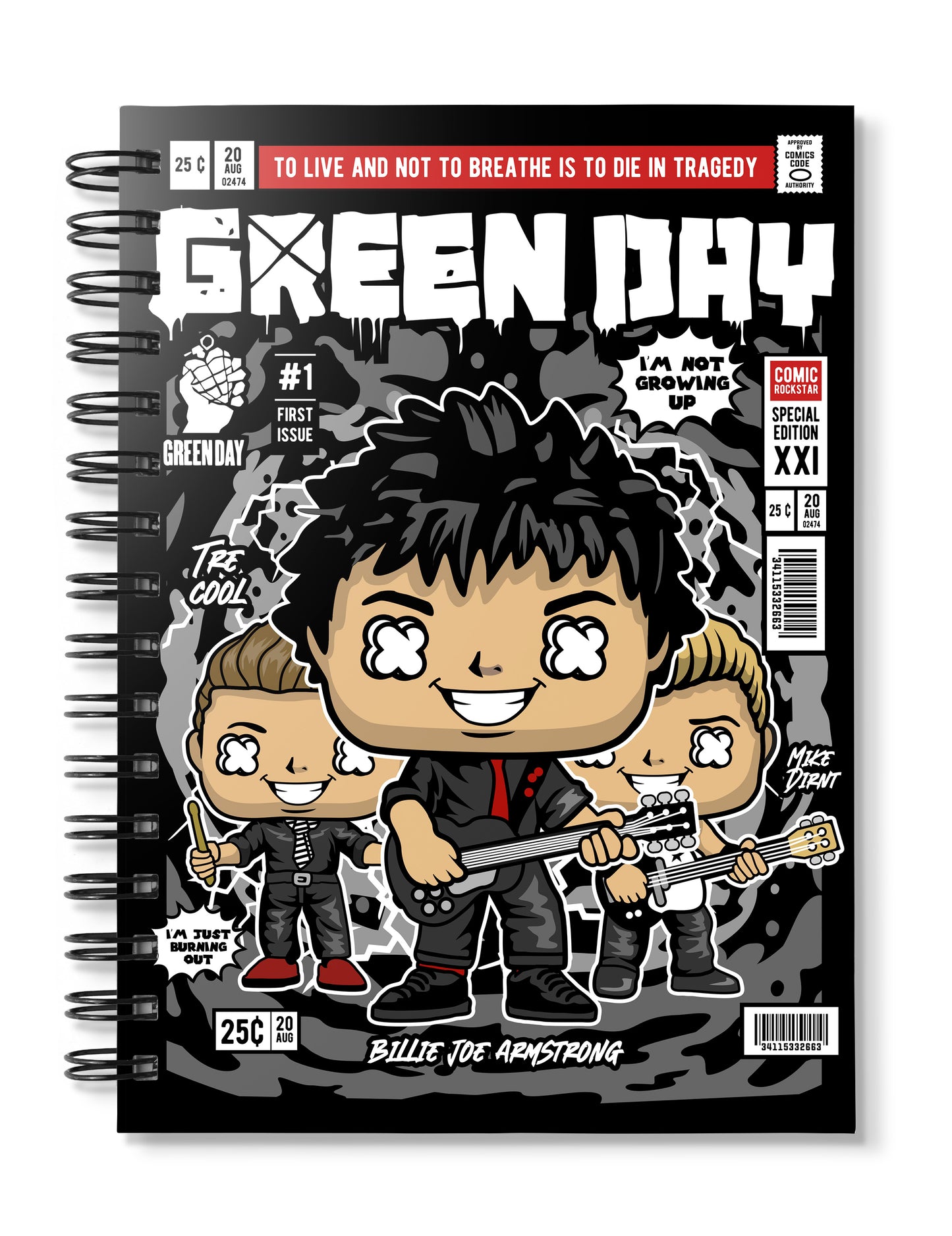Green Day Pop Art Notebook