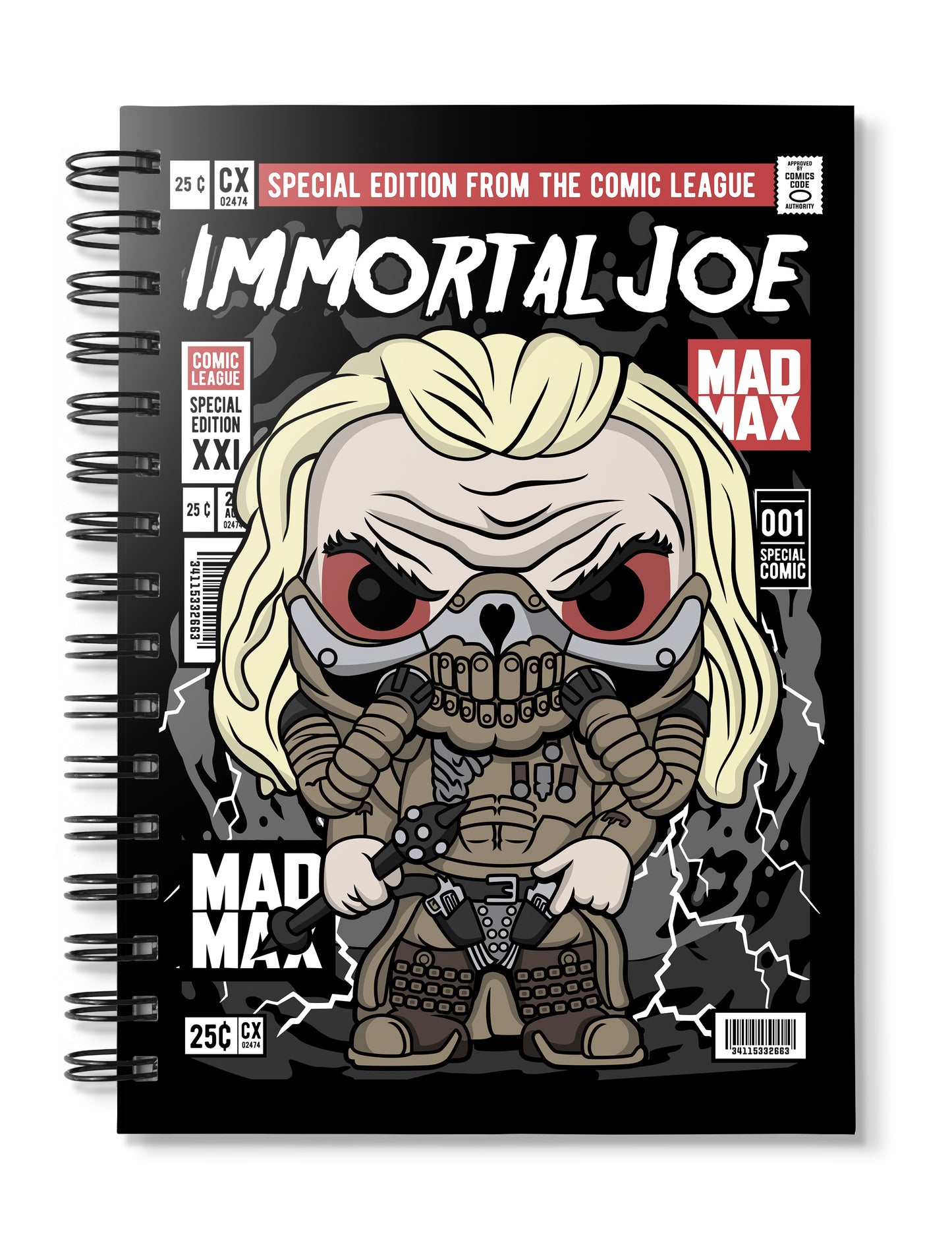 Immortal Joe Mad Max pop Art Notebook