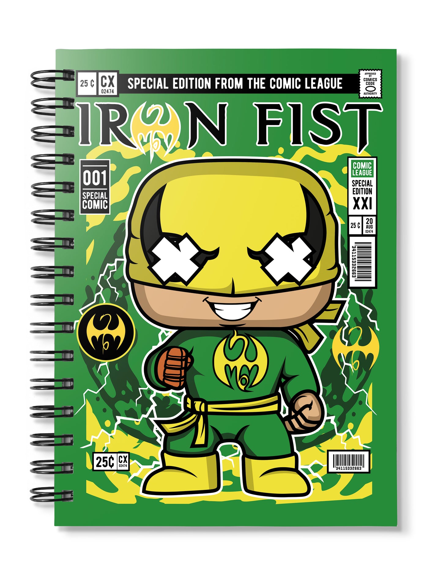 Iron Fist pop Art Notebook