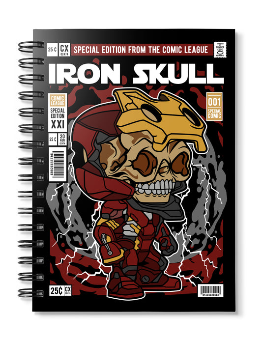Iron Skull pop Art Notebook