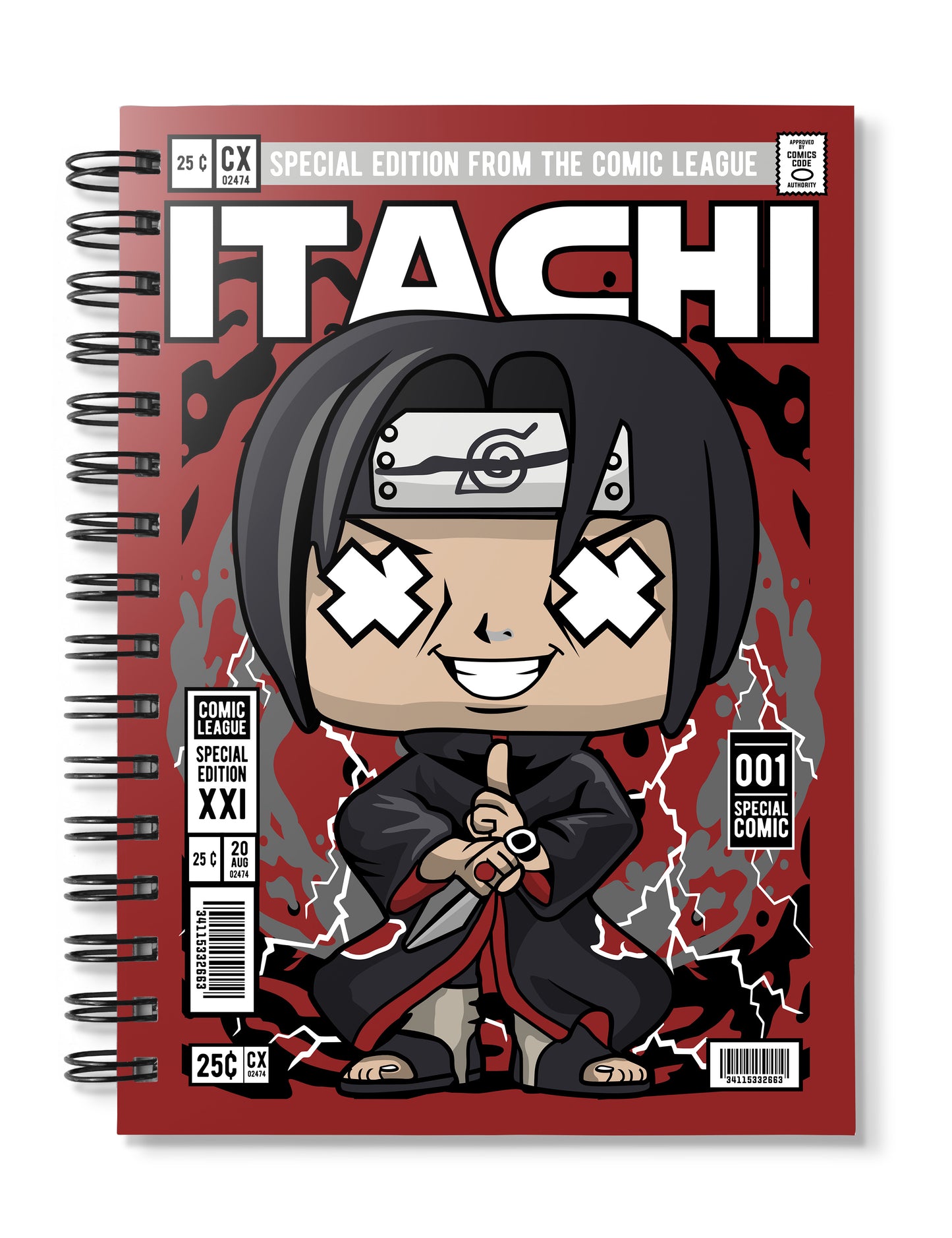 Itachi With Kunai pop Art Notebook