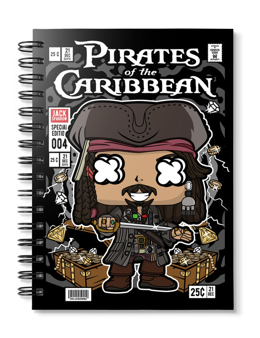 pirates of the caribbean pop art notebook