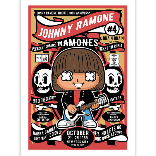 Johnny Ramone pop Art Sticker