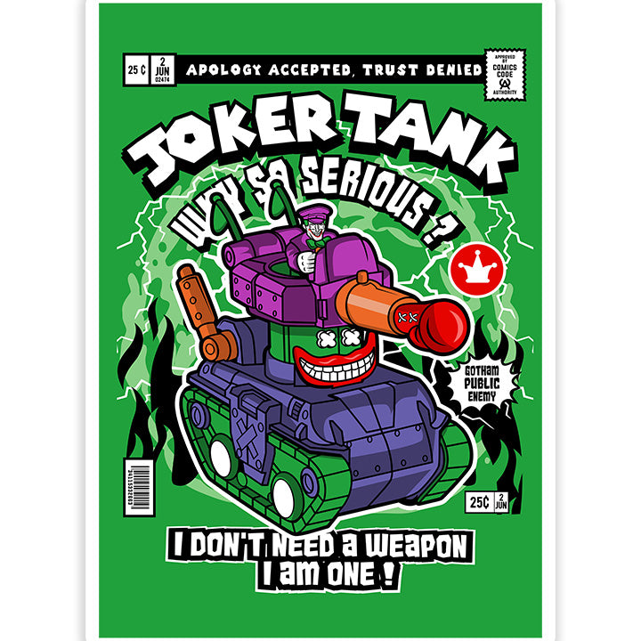 Joker Tank pop Art Sticker