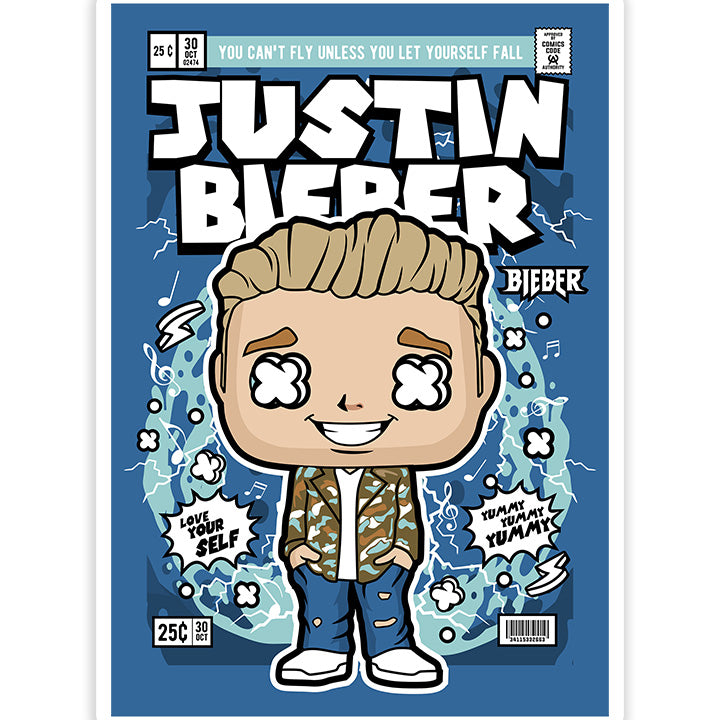 Justin Bieber pop Art Sticker