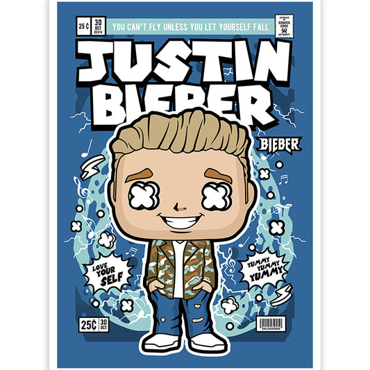 Justin Bieber pop Art Sticker