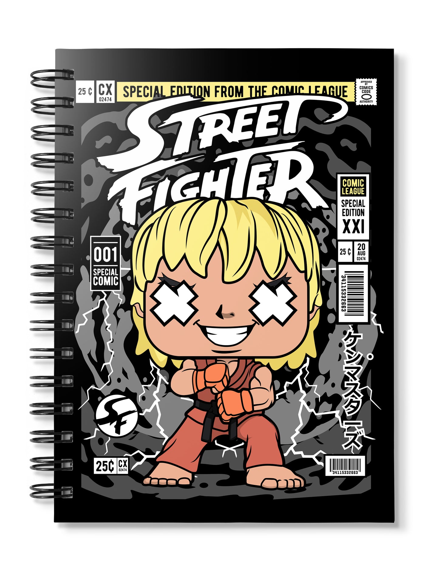 Ken Street Fighter pop Art Notebook