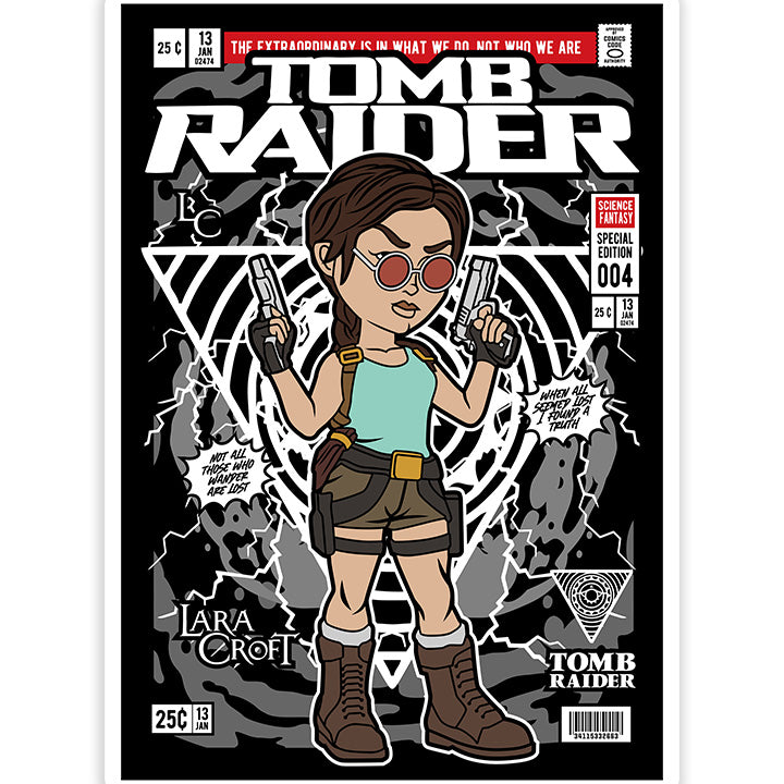 Lara Croft Tomb Raider pop Art Sticker