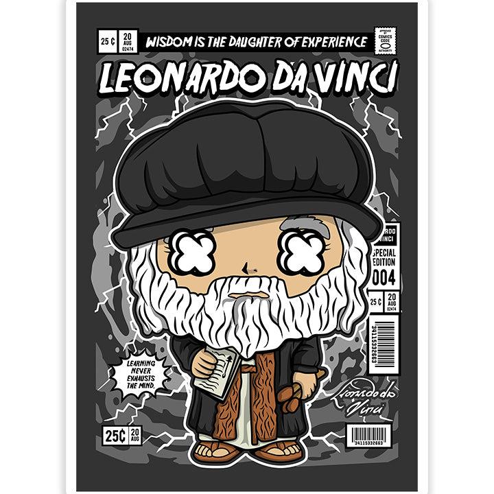 Leonardo Da Vinci pop Art Sticker