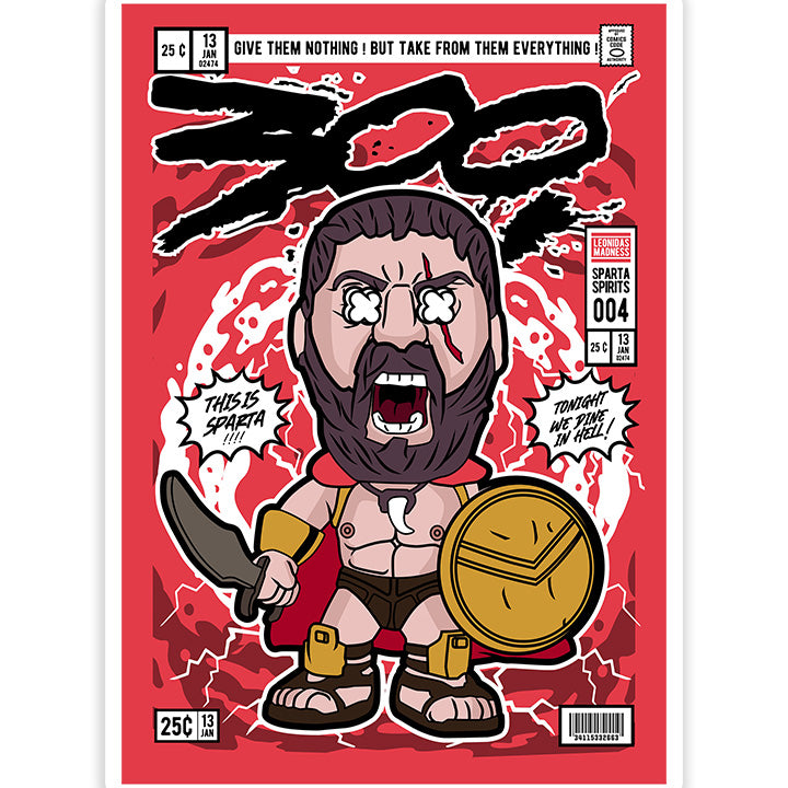 Leonidas 300 pop Art Sticker