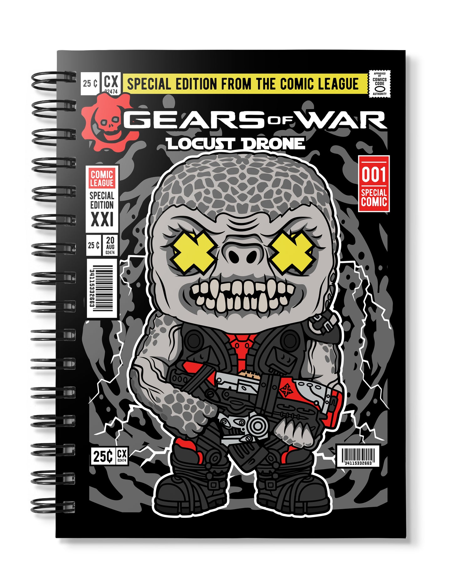 Locust drone gears of war pop Art Notebook