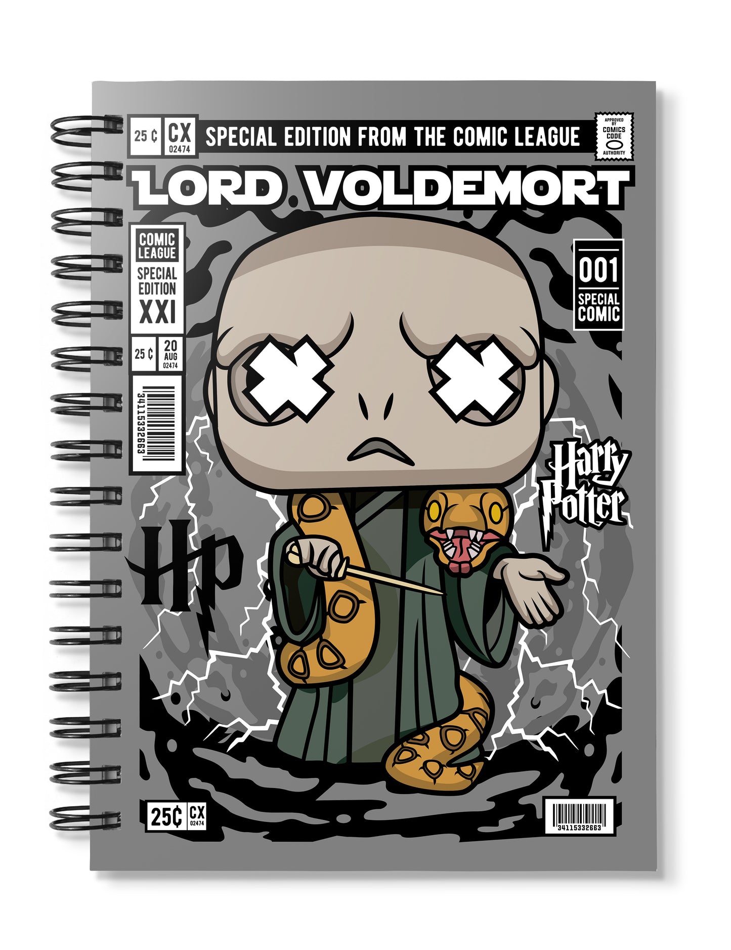 Lord Voldemort Harry Potter pop Art Notebook