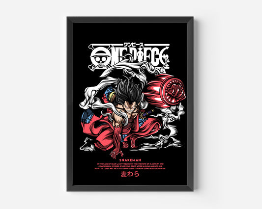 Luffy Snakeman one Piece Poster