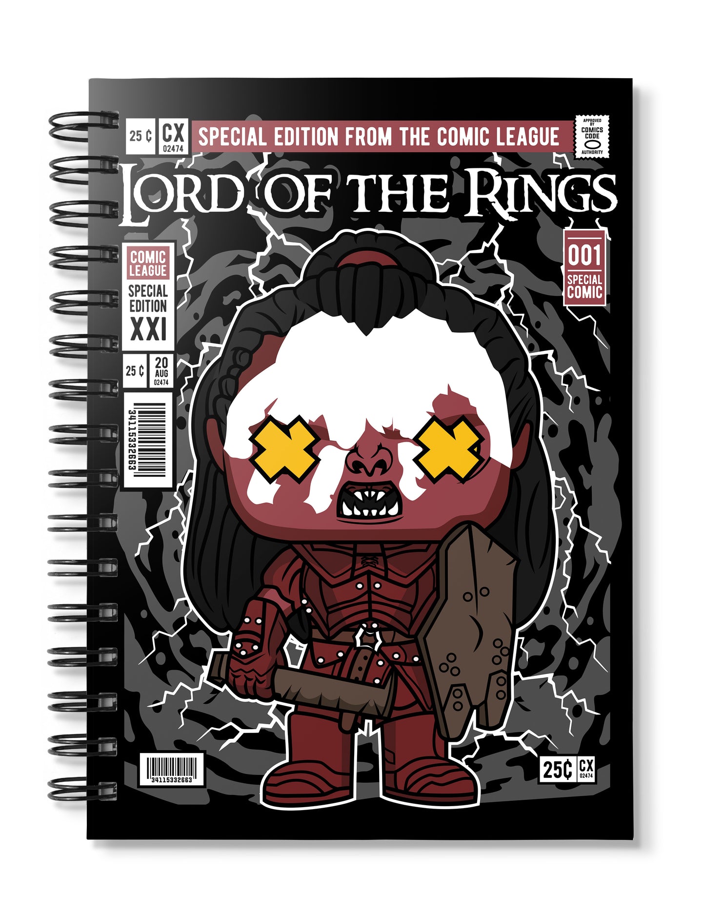 Lurtz Lord Of the Rings pop Art Notebook