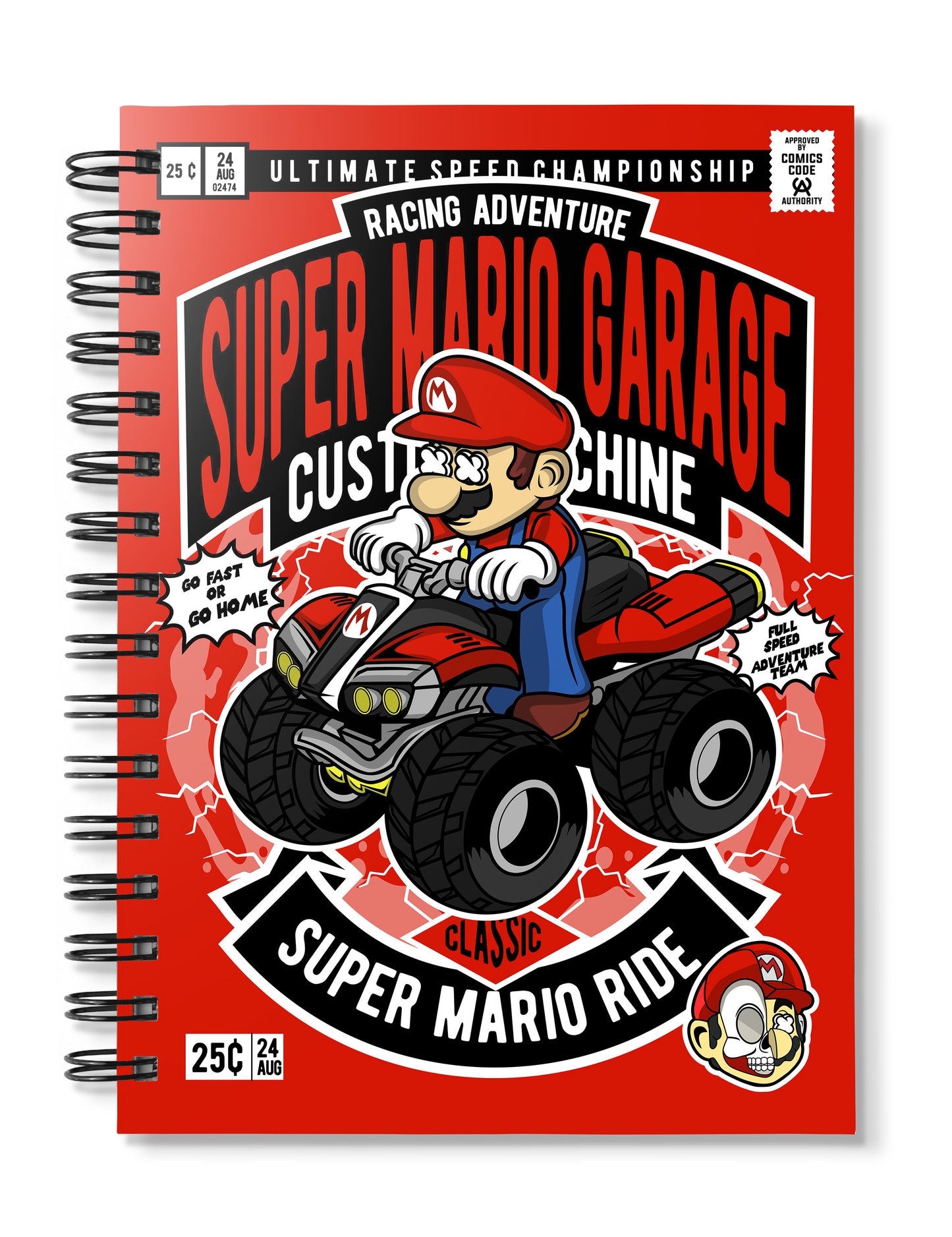 Mario Ride Pop Art Notebook