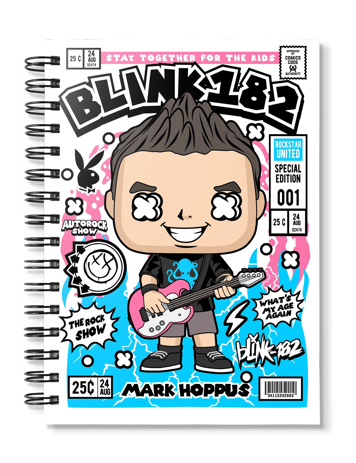 Mark Hoppus Blink 182 Pop Art Notebook