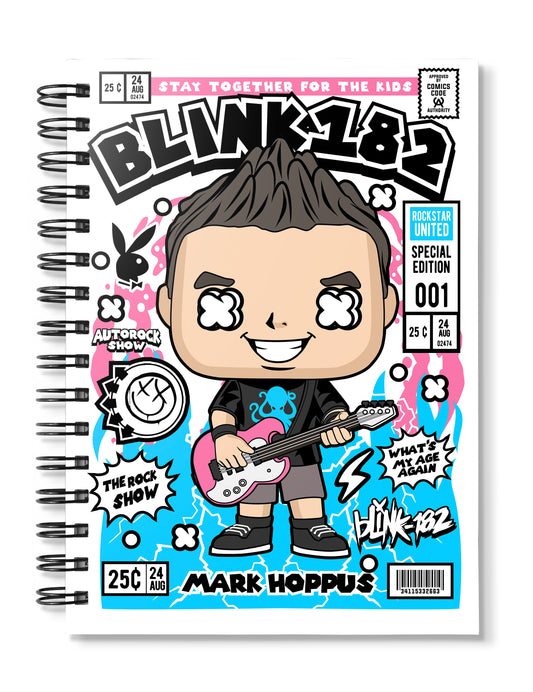Mark Hoppus Blink 182 Pop Art Notebook