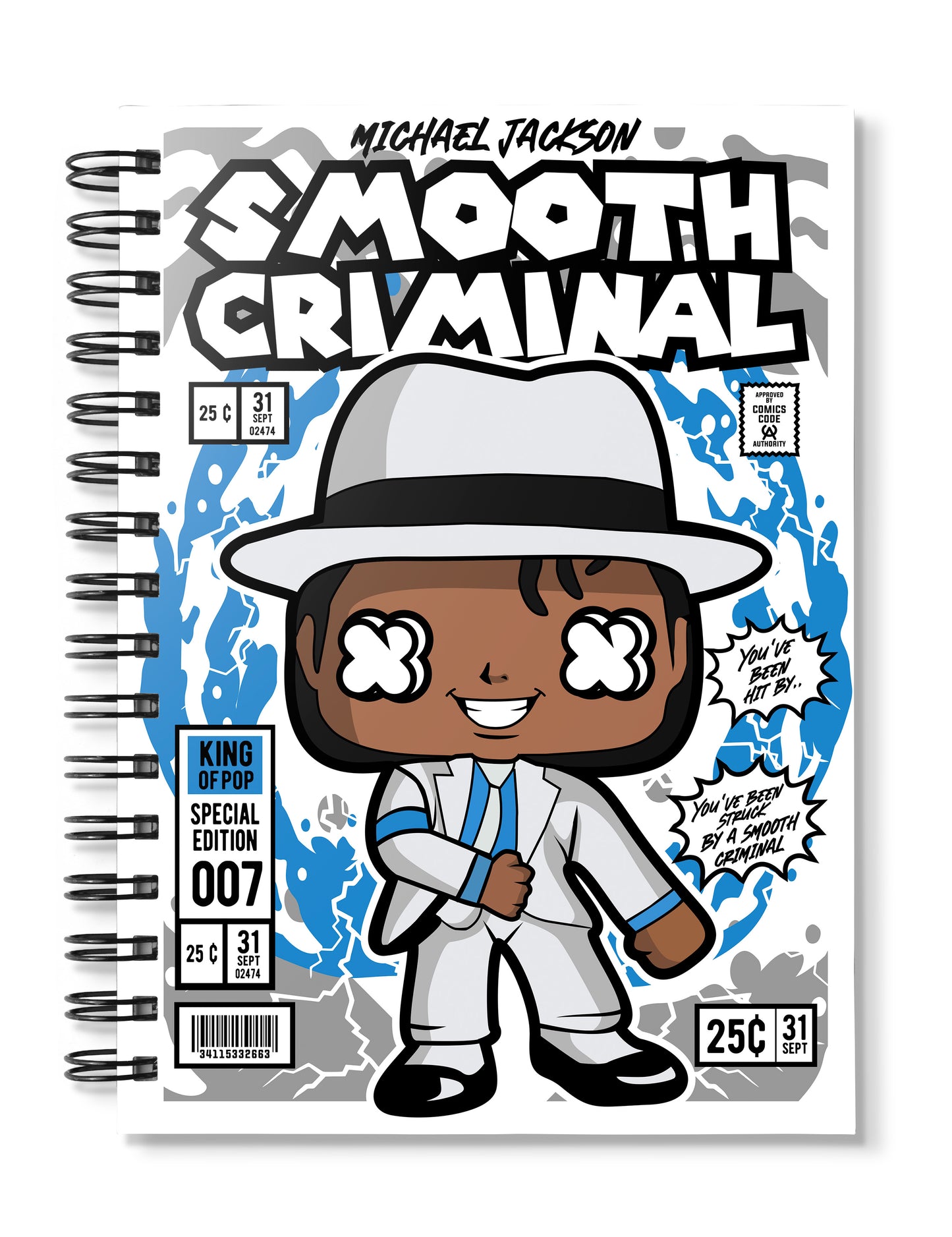 smooth criminal pop art notebook