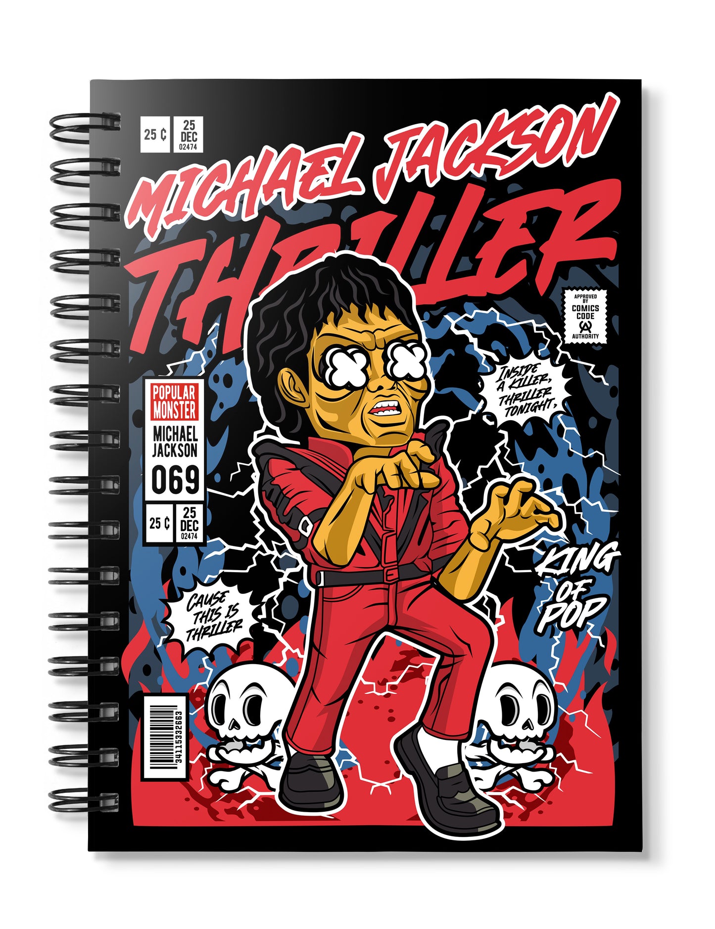 micheal jackson pop art notebook