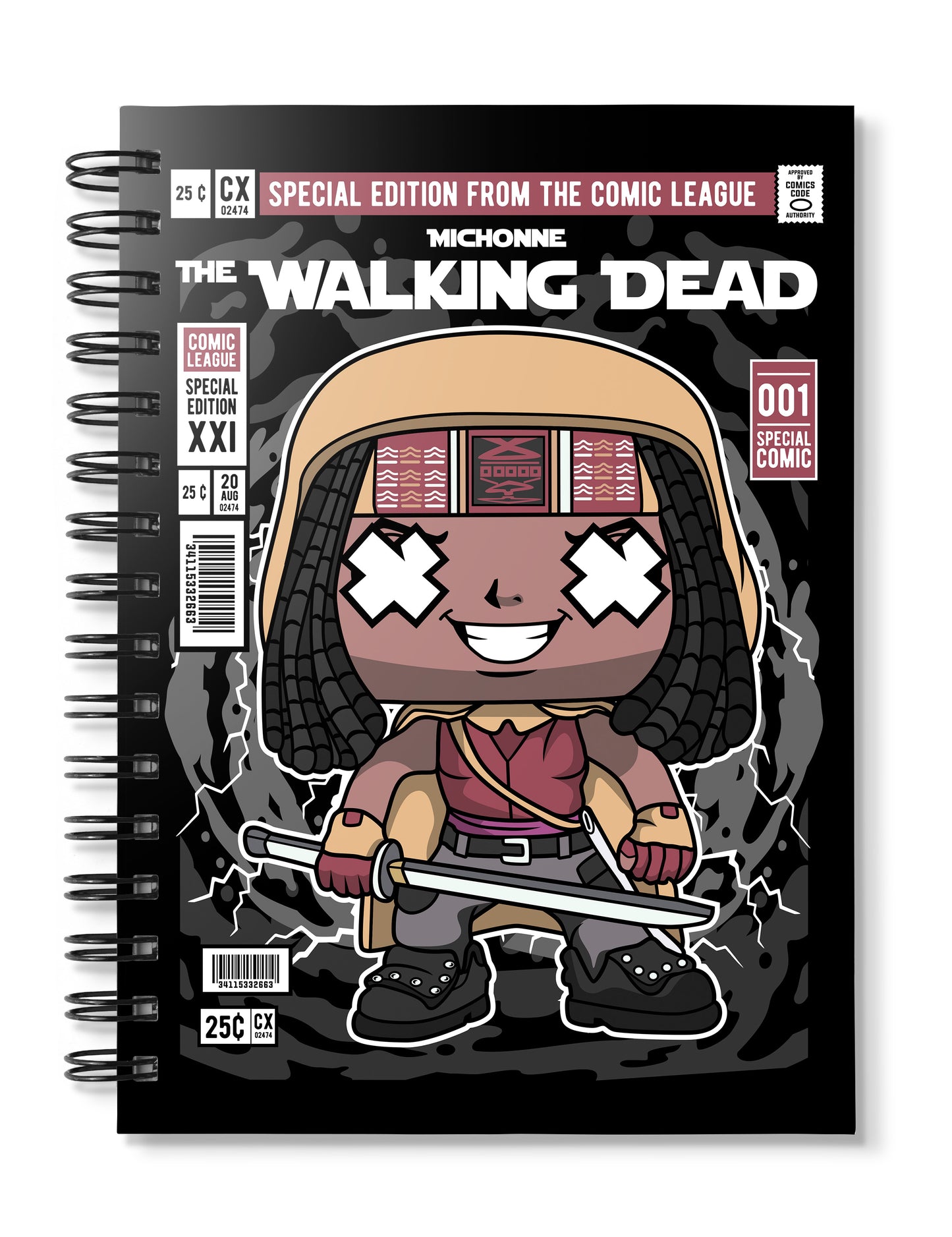 Michonne The Walking Dead pop Art Notebook