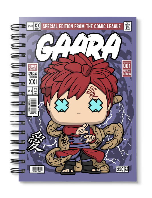 Gaara Naruto pop Art Notebook
