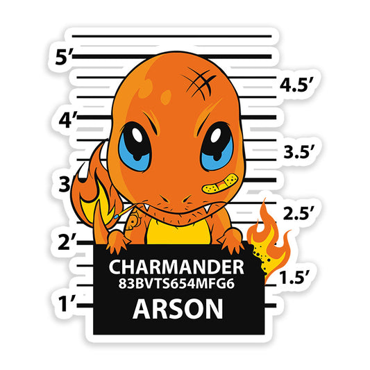 Arrested Charmander Pokémon Sticker