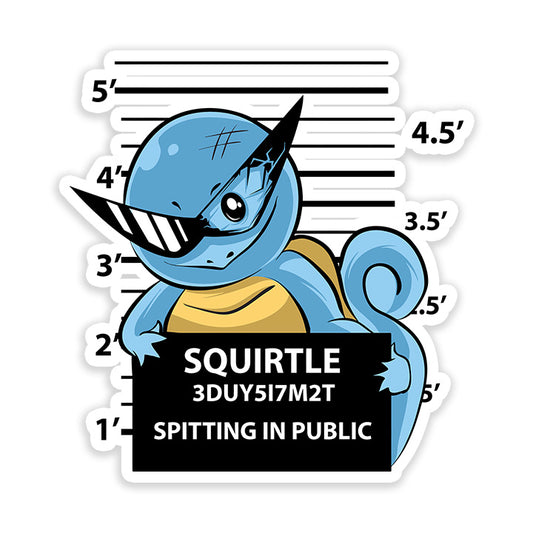 Arrested Squirtle Pokémon Sticker