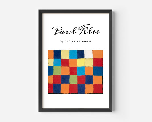 Paul Klee Qu 1 color chart (1930) Poster