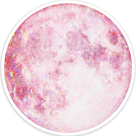 full moon pink Sticker