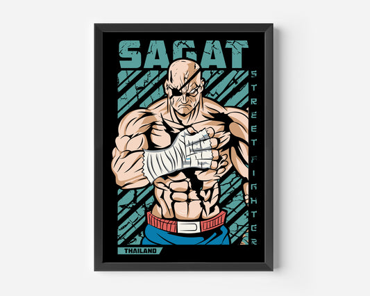 Sagat Street fighter Poster