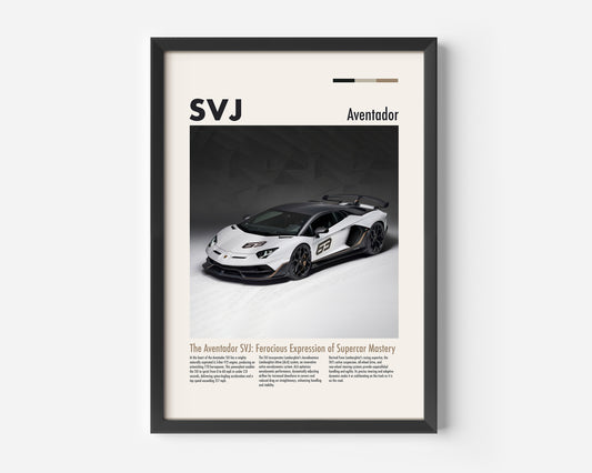 Lamborghini Aventador SVJ Poster