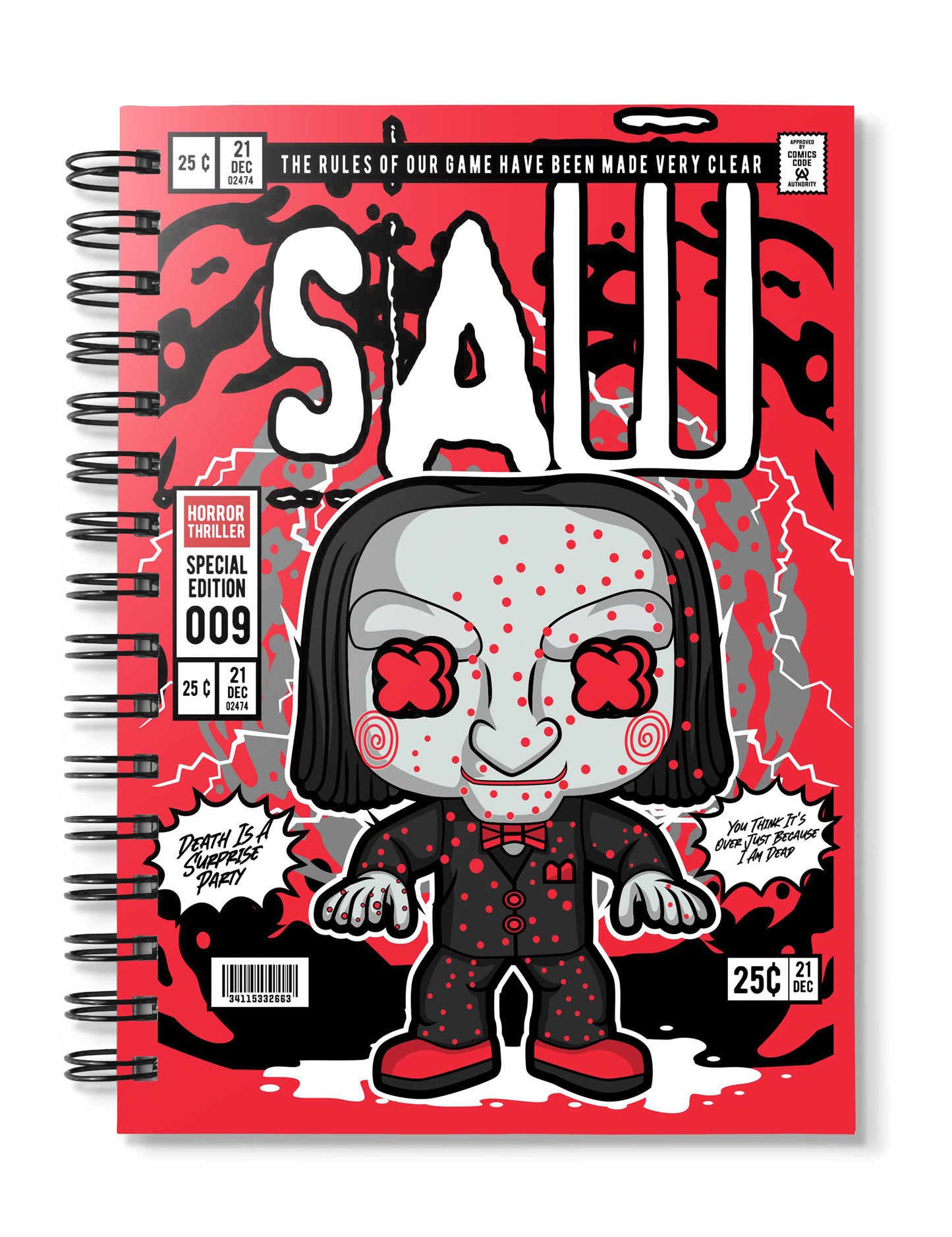 saw pop art notebook