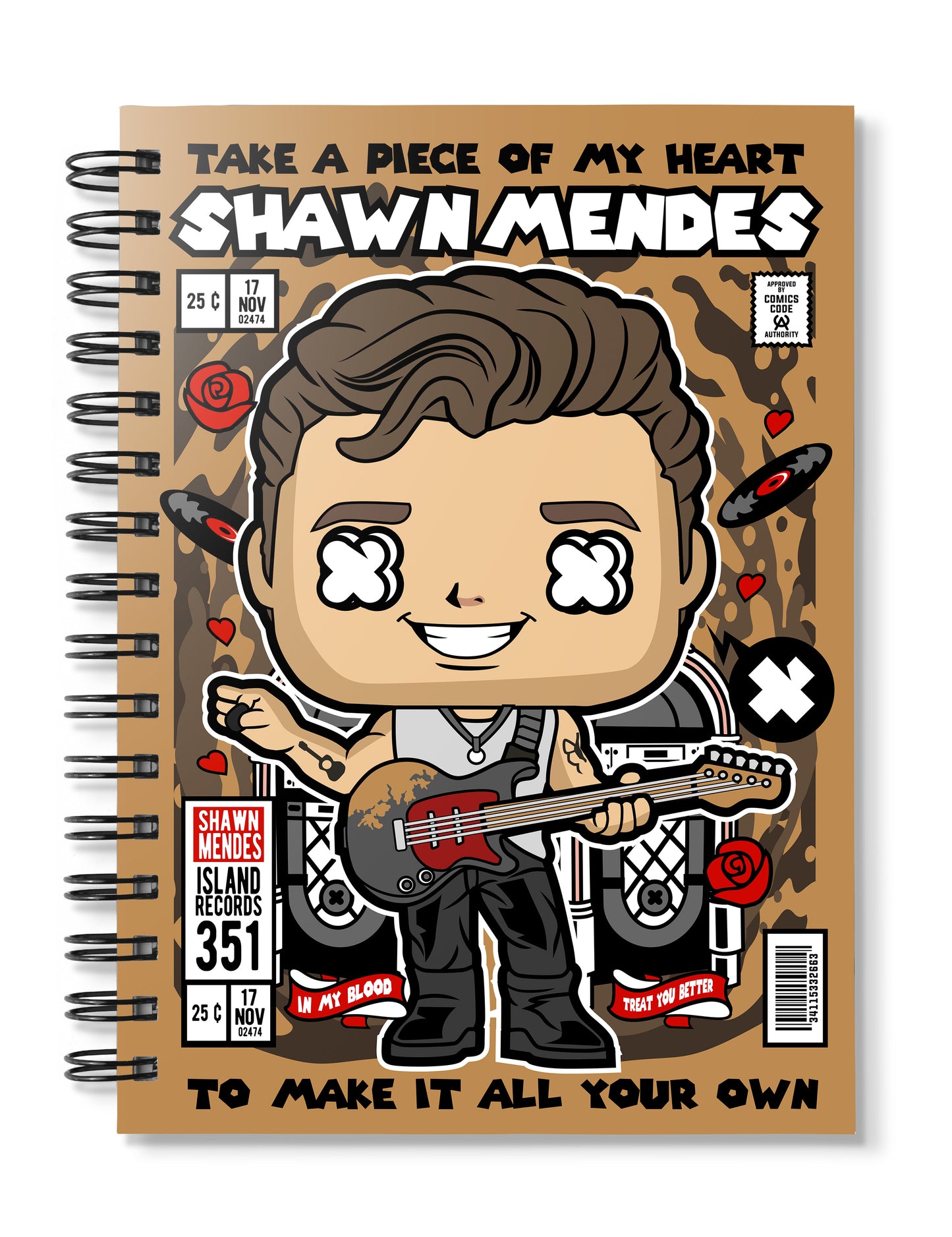 Shawn Mendes Pop Art Notebook