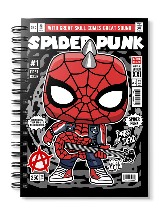 pop art 
spider punk notebook