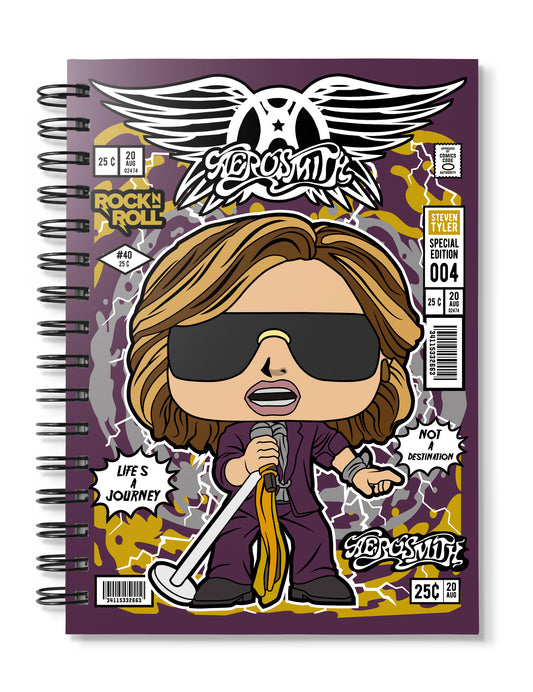Steven Tyler Aerosmith Pop Art Notebook