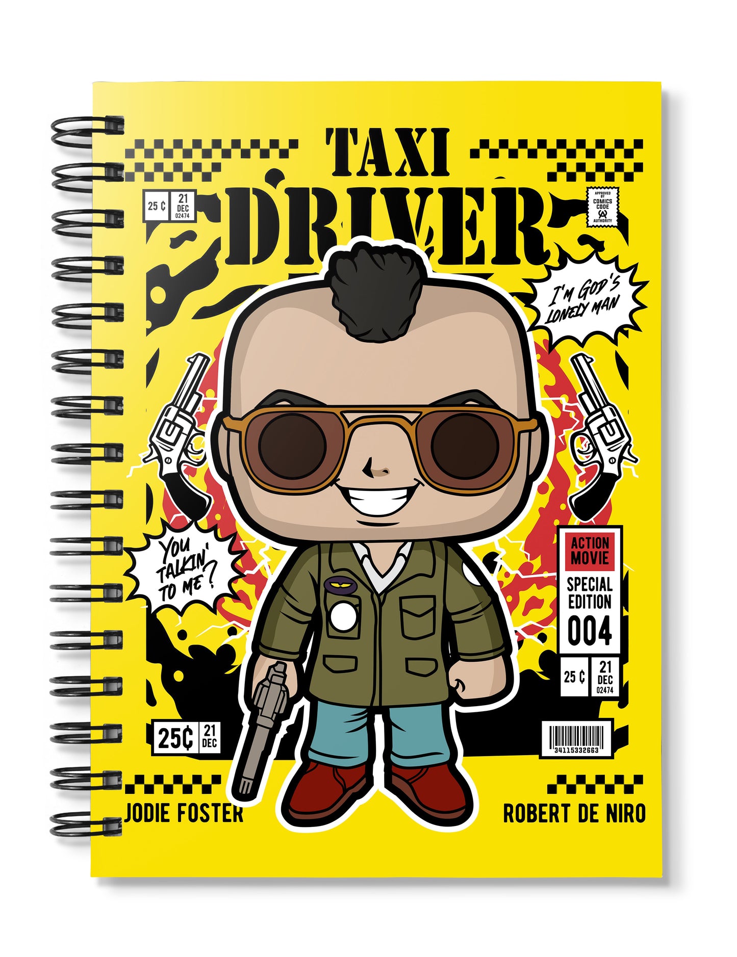 Taxi Driver Robert De Niro Pop Art Notebook