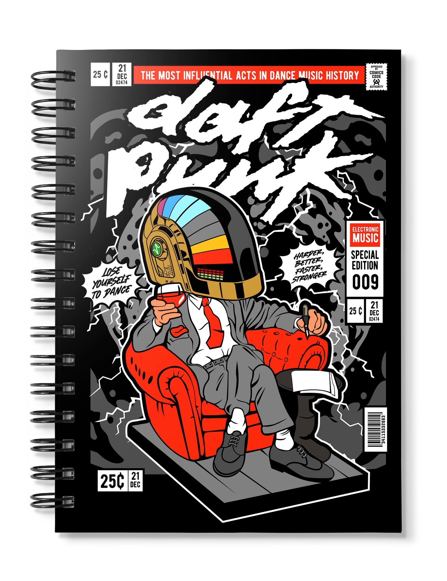 daft punk pop art notebook