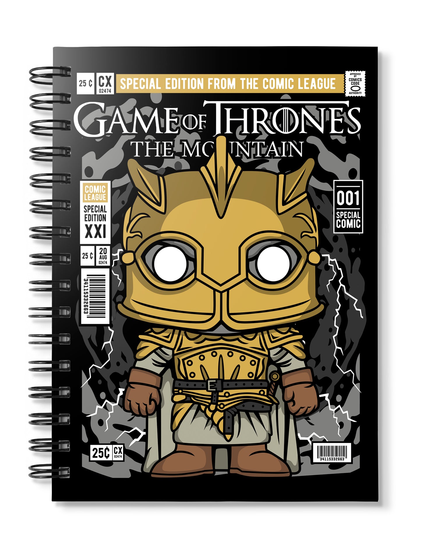 The Mountain Game Of Throne pop Art Notebook