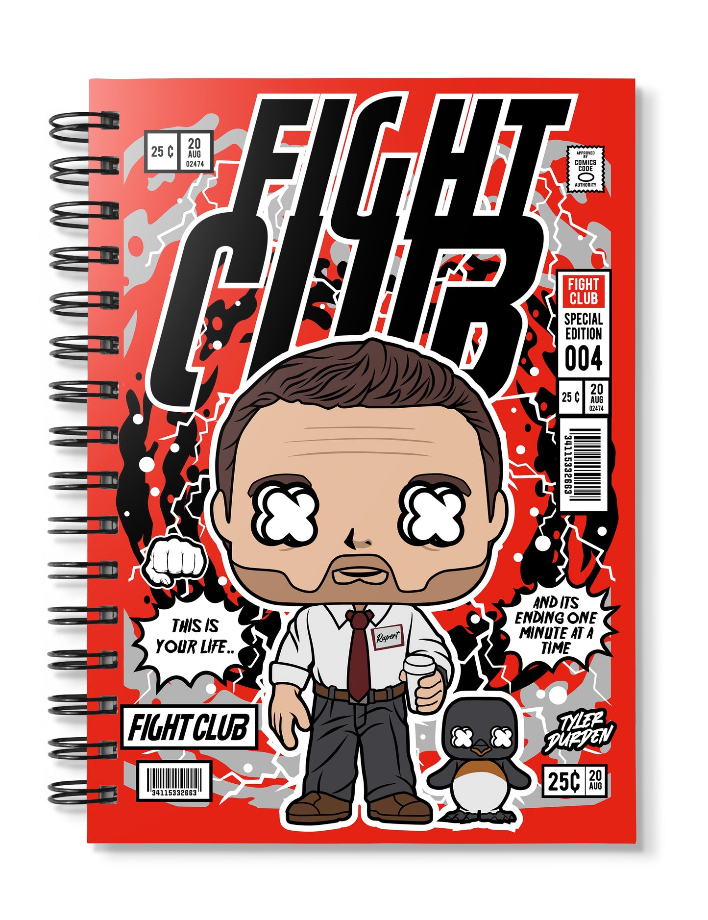 fight club pop art notebook